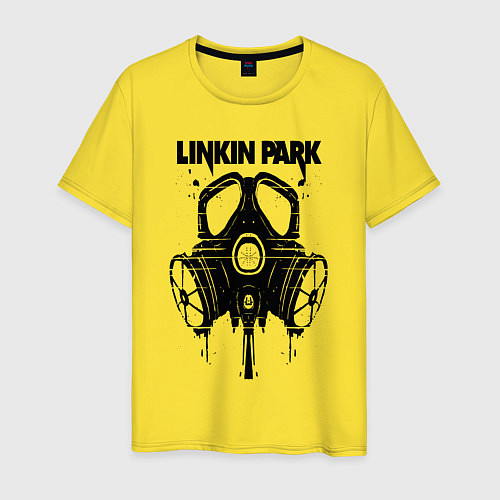 Мужская футболка Linkin Park - gas mask / Желтый – фото 1