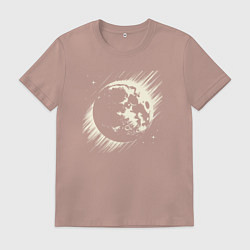 Мужская футболка Луна в космосе