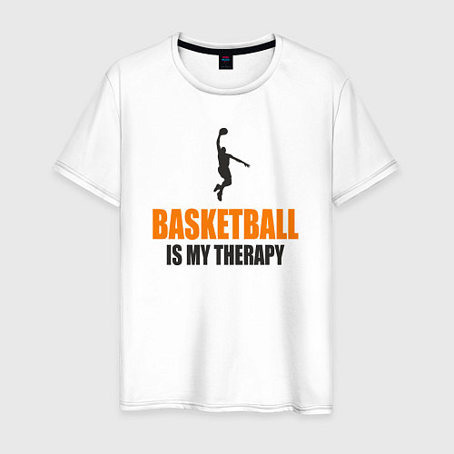 Мужская футболка Баскетбол моя терапия / Белый – фото 1