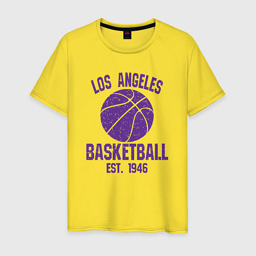 Мужская футболка Basketball Los Angeles / Желтый – фото 1