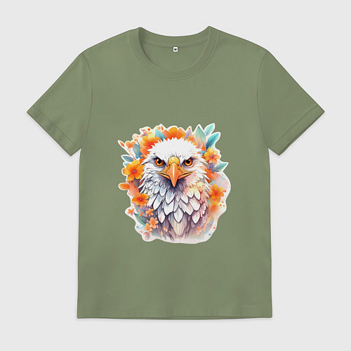 Мужская футболка Орел в цветах / Авокадо – фото 1