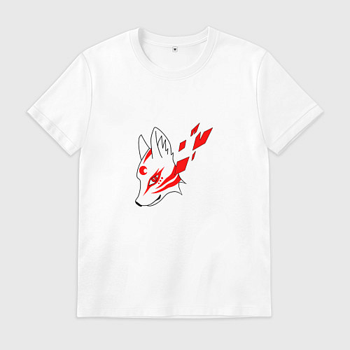 Мужская футболка Маска демона Кицунэ / Белый – фото 1