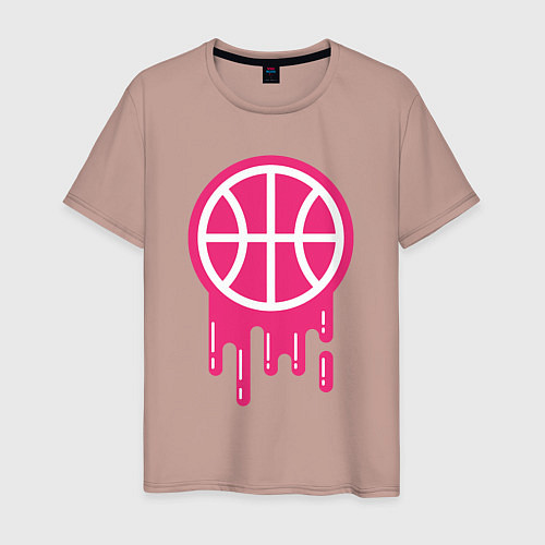 Мужская футболка Pink basketball / Пыльно-розовый – фото 1