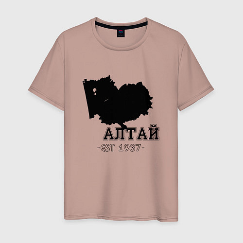 Мужская футболка Регион Алтай / Пыльно-розовый – фото 1