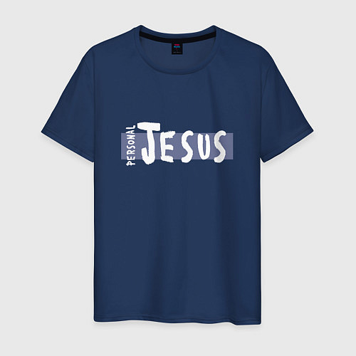 Мужская футболка Depeche Mode - personal jesus logo / Тёмно-синий – фото 1