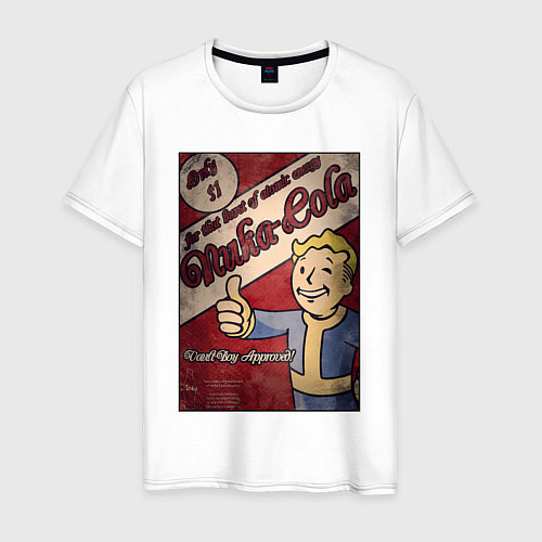Мужская футболка Vault boy - nuclear cola / Белый – фото 1