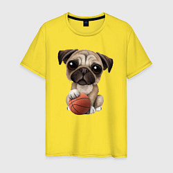Мужская футболка Мопс баскетболист