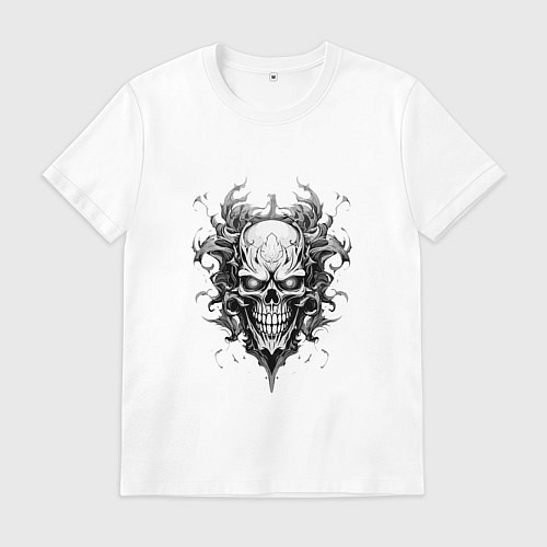 Мужская футболка Демонический черепок / Белый – фото 1