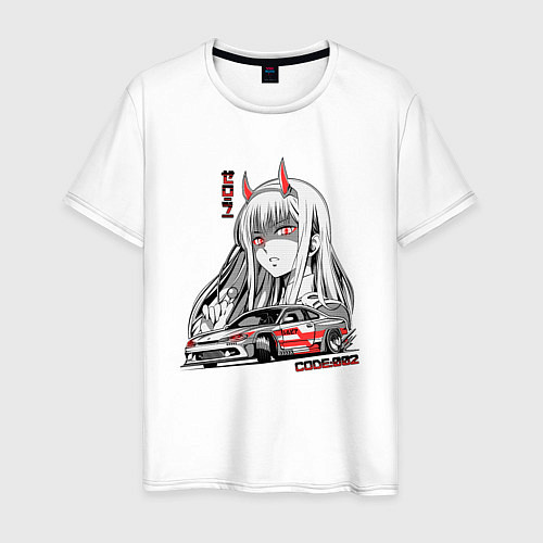 Мужская футболка Nissan Silvia S15 Drift Zero Two / Белый – фото 1