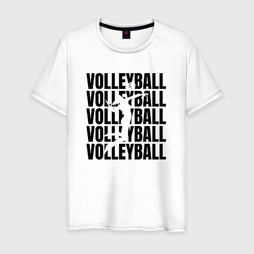 Мужская футболка Life volley / Белый – фото 1