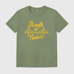 Футболка хлопковая мужская Golden State strenght, цвет: авокадо