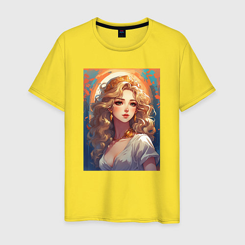 Мужская футболка Аниме Афродита / Желтый – фото 1