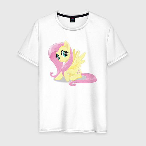 Мужская футболка Флаттершай из My Little Pony в кино / Белый – фото 1