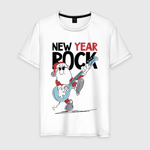 Мужская футболка New year - rock / Белый – фото 1