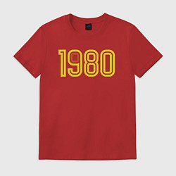 Футболка хлопковая мужская 1980 год, цвет: красный