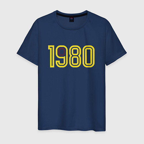 Мужская футболка 1980 / Тёмно-синий – фото 1