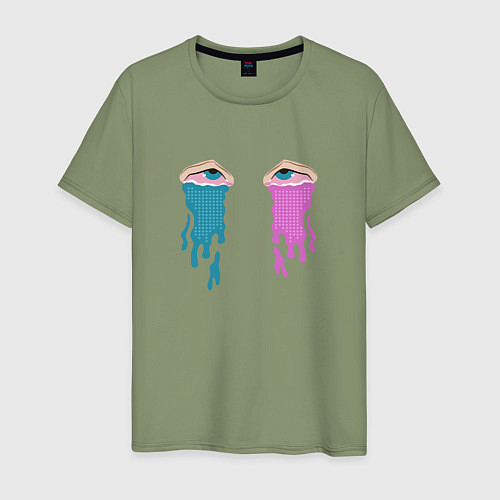 Мужская футболка Цветные слезы / Авокадо – фото 1