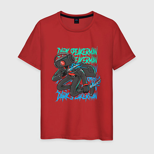 Мужская футболка Dark Speakerman / Красный – фото 1