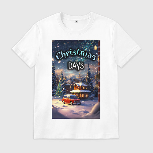 Мужская футболка Рождественский день / Белый – фото 1