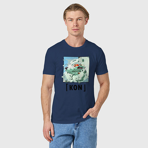 Мужская футболка Кон - призыв лиса / Тёмно-синий – фото 3