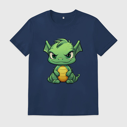 Мужская футболка Добрый дракон 2024 новый год / Тёмно-синий – фото 1