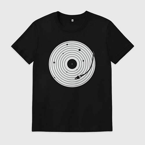 Мужская футболка Vinyl world / Черный – фото 1