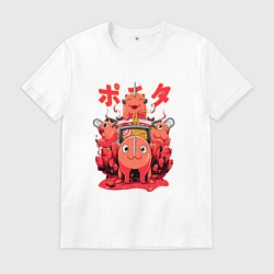Мужская футболка Почита демон бензопила