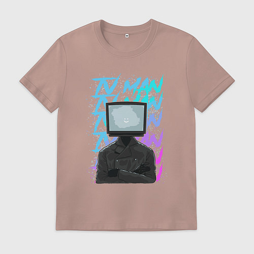 Мужская футболка Great TV men / Пыльно-розовый – фото 1