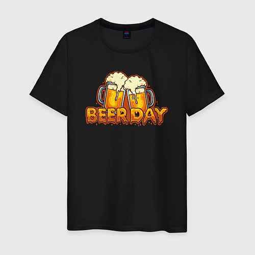 Мужская футболка Beer day / Черный – фото 1