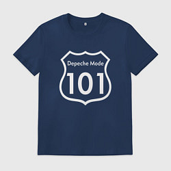Футболка хлопковая мужская Depeche Mode - 101, цвет: тёмно-синий