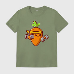 Мужская футболка Морковь на спорте