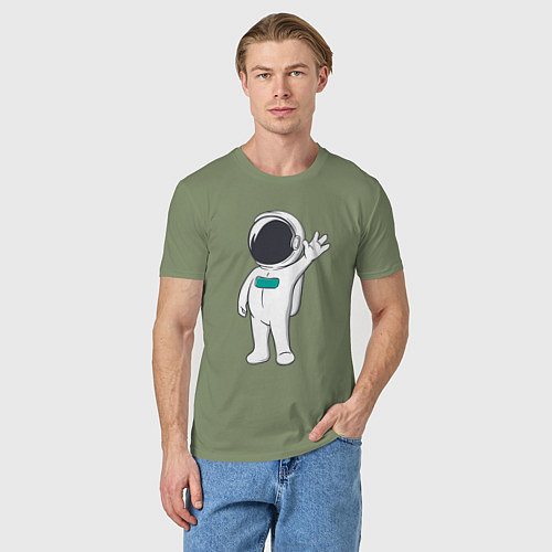 Мужская футболка Привет от космонавта / Авокадо – фото 3