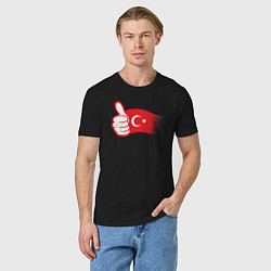 Футболка хлопковая мужская Турецкий лайк, цвет: черный — фото 2