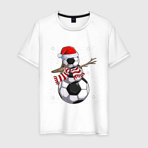 Мужская футболка Soccer snowman / Белый – фото 1