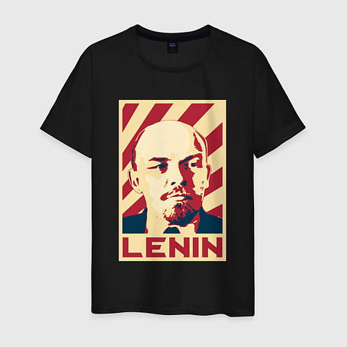 Мужская футболка Vladimir Lenin / Черный – фото 1