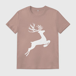 Мужская футболка Новогодний минималистичный олень