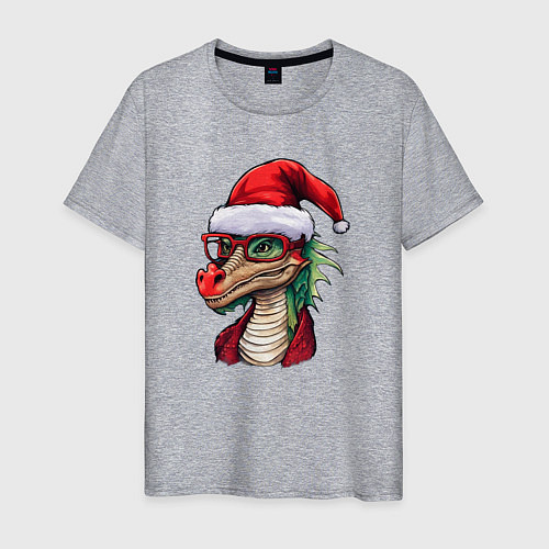 Мужская футболка Новый год дракона 2024 / Меланж – фото 1