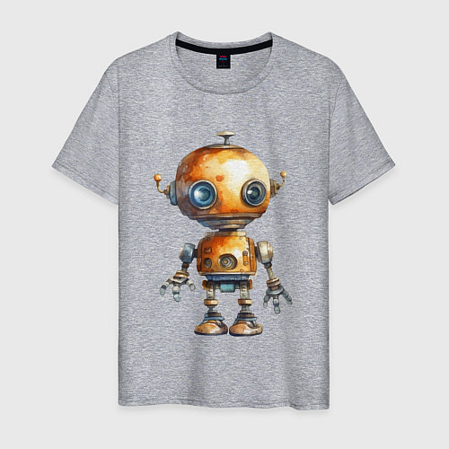 Мужская футболка Робот киберпанк / Меланж – фото 1