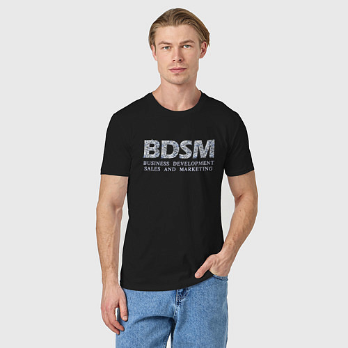 Мужская футболка BDSM - business development sales and marketing / Черный – фото 3