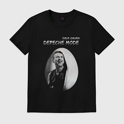 Футболка хлопковая мужская Depeche Mode - Dave Gahan egg, цвет: черный