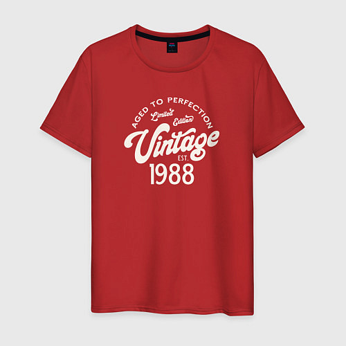 Мужская футболка 1988 год - выдержанный до совершенства / Красный – фото 1