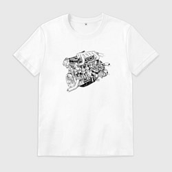 Мужская футболка Мотор чертеж