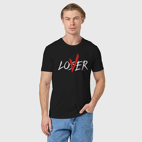 Мужская футболка Loser - lover / Черный – фото 3