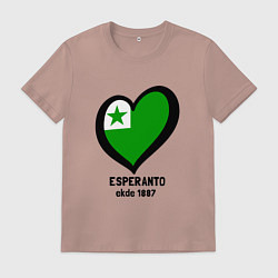 Мужская футболка Люблю эсперанто