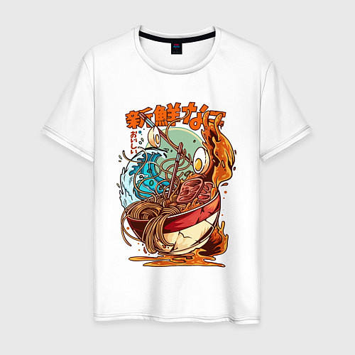 Мужская футболка Рамен японский суп / Белый – фото 1