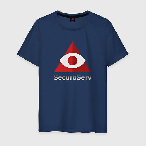 Мужская футболка SecuroServ - private security organization / Тёмно-синий – фото 1