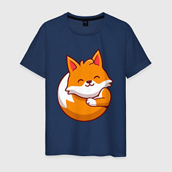 Футболка хлопковая мужская Orange fox, цвет: тёмно-синий