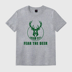 Футболка хлопковая мужская Bucks cream city, цвет: меланж