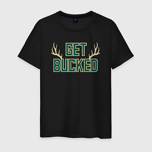 Мужская футболка Get bucked / Черный – фото 1