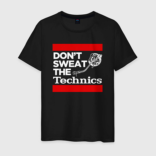 Мужская футболка Dont sweat the Technics / Черный – фото 1